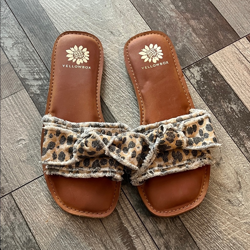 Yellow Box Women's Tan Leopard Sandals